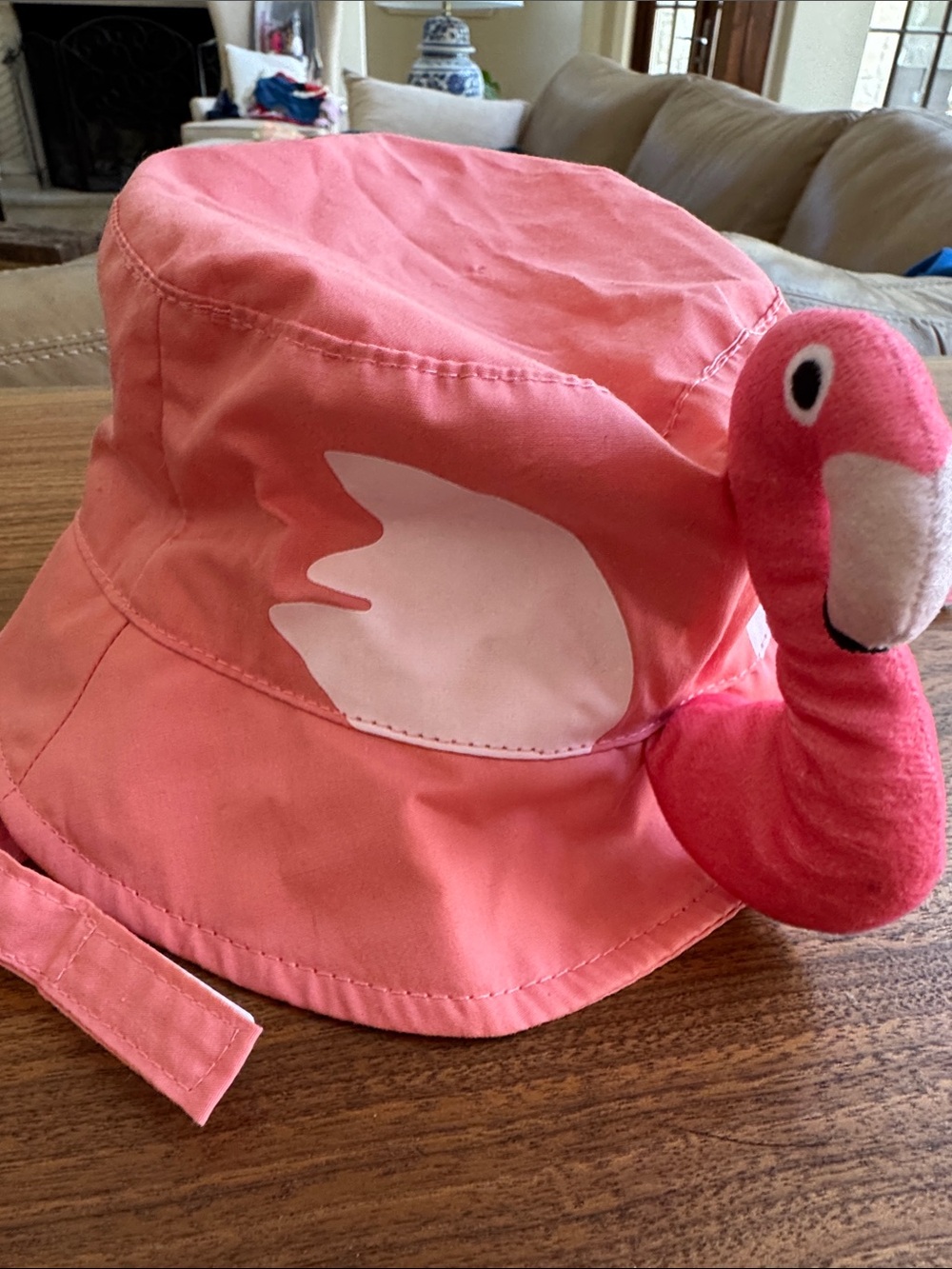 Pink Kids Flamingo Bucket Hat